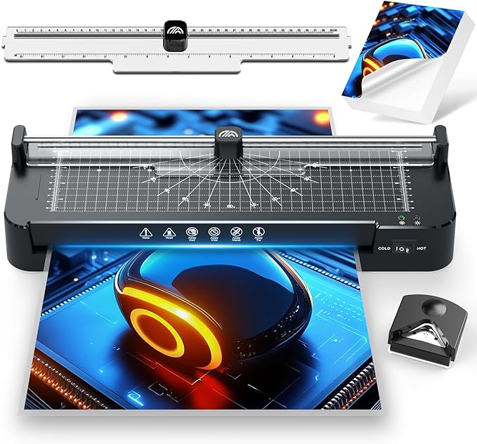 13in Laminator Machine with Paper Trimmer + 50pcs